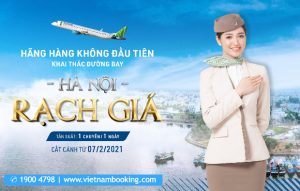 Bamboo Airways khai thác đường bay Hà Nội đi Rạch Giá
