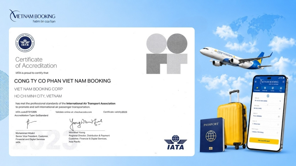 Chứng nhận IATA của Vietnam Booking