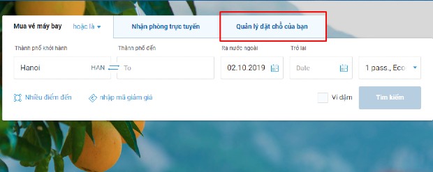 Kiểm tra vé máy bay Aeroflot 