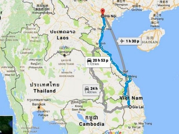 Thời gian bay từ Gia Lai ra H&agrave; Nội 