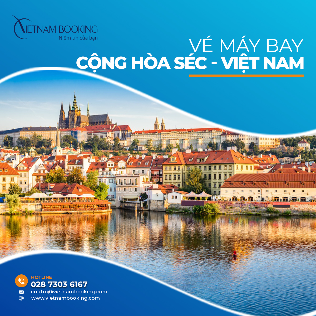 V&eacute; m&aacute;y bay từ Cộng H&ograve;a S&eacute;c về Việt Nam