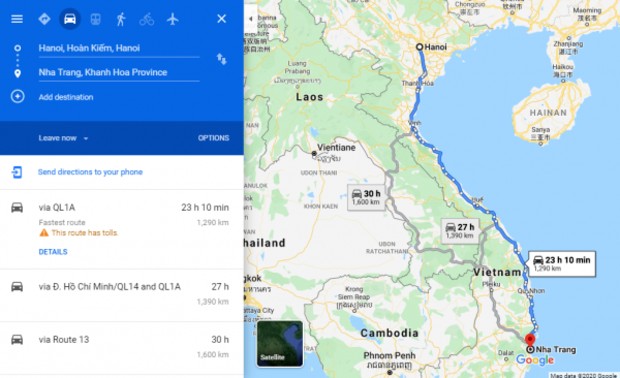 Thời gian bay từ H&agrave; Nội đến Đ&agrave; Nẵng