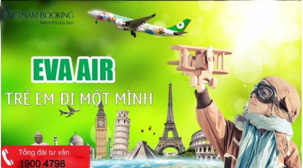 V&eacute; m&aacute;y bay trẻ em Eva Air
