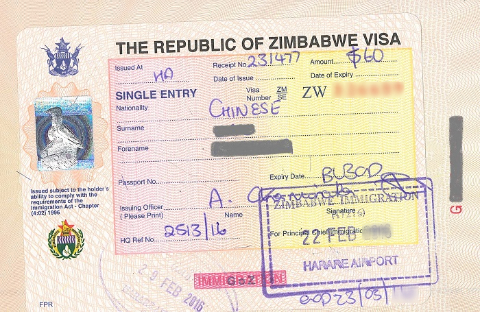 dịch vụ làm visa đi zimbabwe
