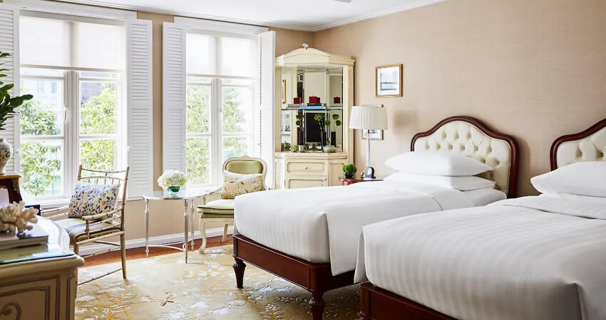 Phòng ngủ tại khách Sạn Park Hyatt - top khách sạn lớn nhất Sài Gòn