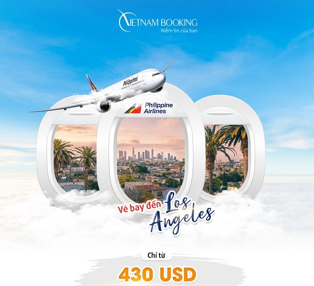vé máy bay đi Mỹ Philippine Airlines