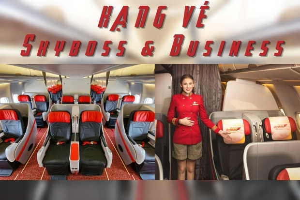 v&eacute; m&aacute;y bay Vietjet Air H&agrave; Nội đi Nha Trang thuộc hạng ghế Skyboss hoặc Business để trải nghiệm trọn vẹn sự ưu ti&ecirc;n v&agrave; tiện nghi