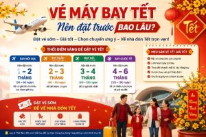 Đặt vé máy bay Tết trước bao lâu cho hành trình bay Bắc – Nam thuận lợi