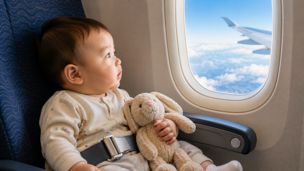 Kinh nghiệm cho b&eacute; 6 th&aacute;ng đi m&aacute;y bay &iacute;t quấy kh&oacute;c hơn