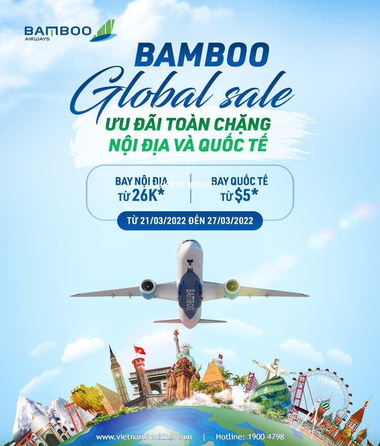 v&eacute; m&aacute;y bay nội địa Bamboo Airways