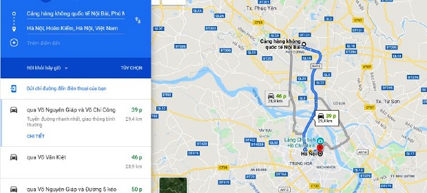 Từ s&acirc;n bay Nội B&agrave;i về H&agrave; Nội bao nhi&ecirc;u km