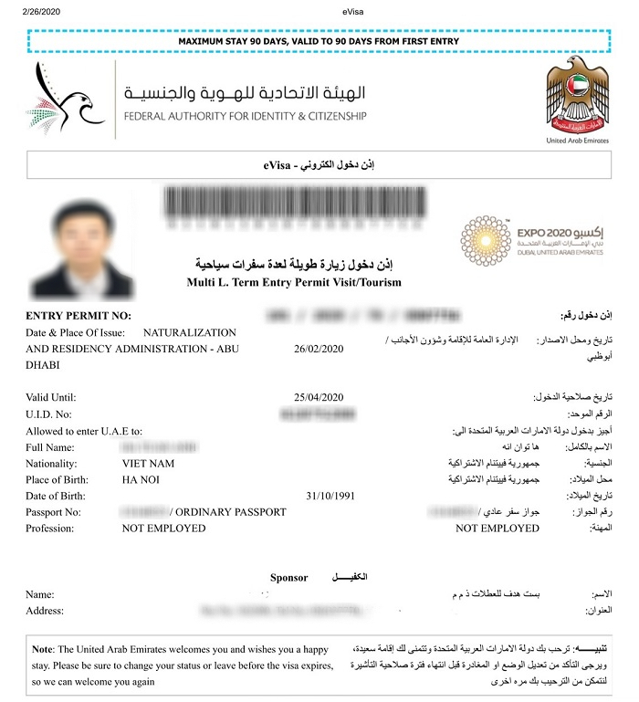 làm visa dubai cho người vi&ecirc;̣t