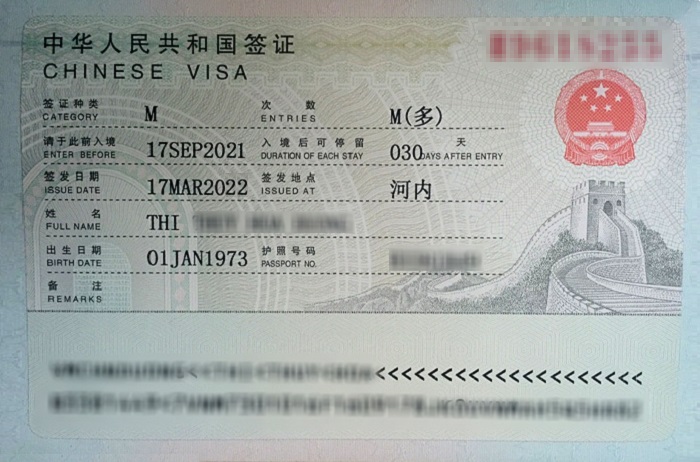 kinh nghiệm xin visa công tác trung quốc