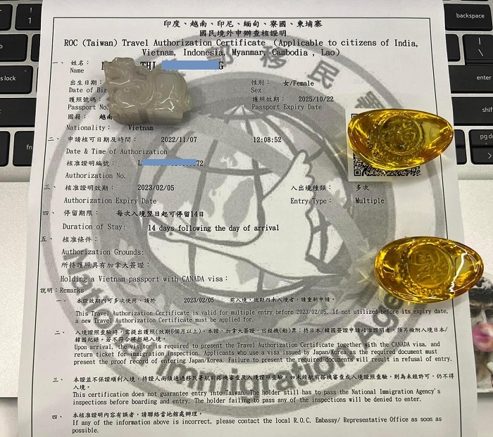 có visa Han Quoc co duoc mien visa Dai Loan khong