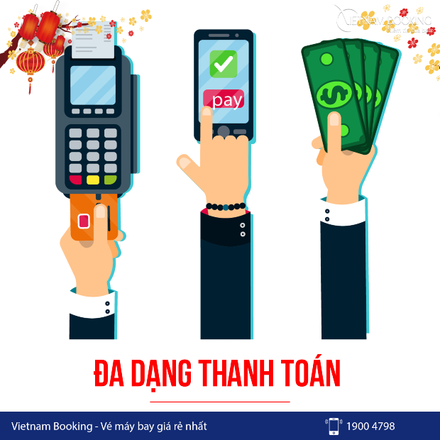 Phương thức thanh toán đa dạng Đại lý bán vé máy bay tại Hà Nội