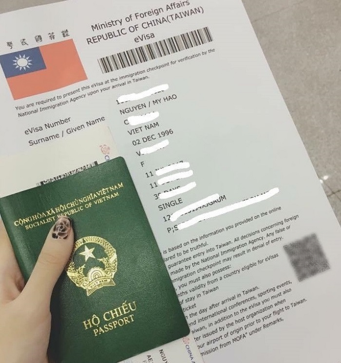 visa đi Đài Loan