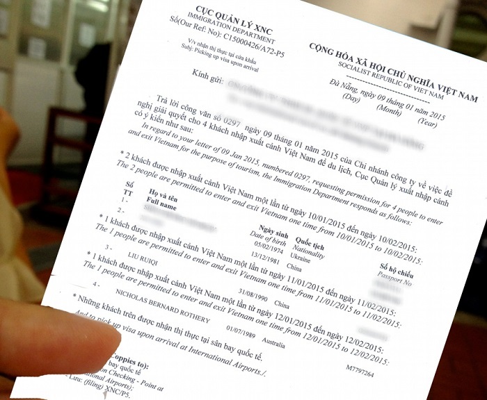 thủ tục cấp thị thực cho người nước ngo&agrave;i