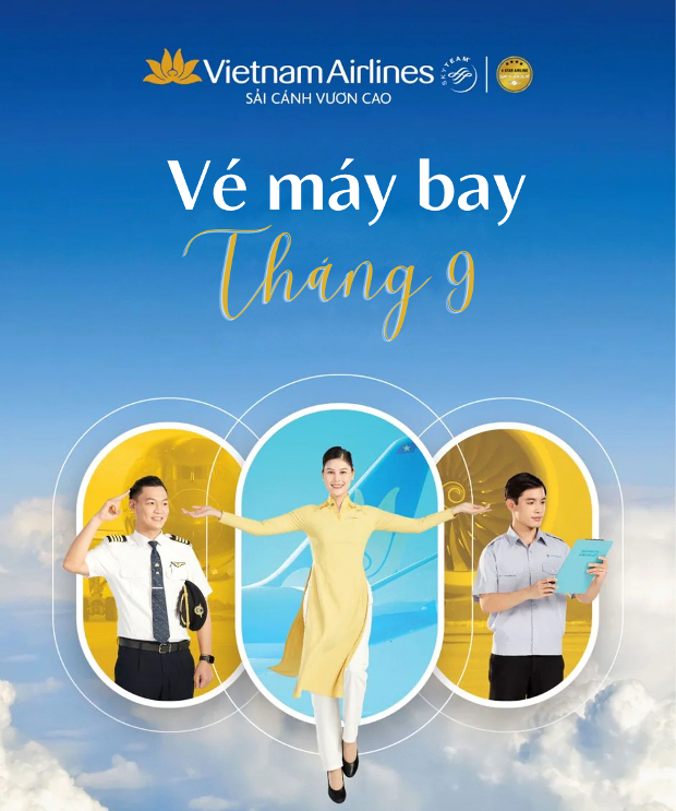 Vé máy bay Vietnam Airlines tháng 9