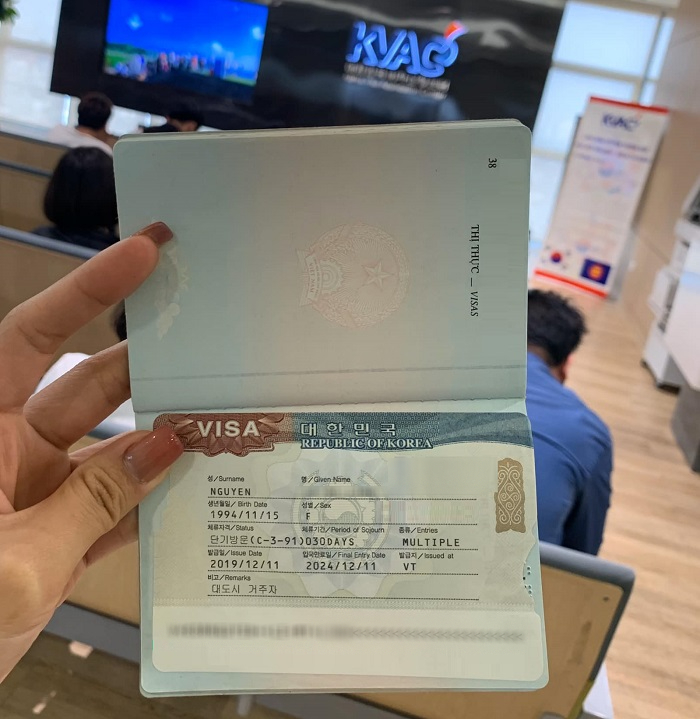 visa h&agrave;n quốc tại đ&agrave; nẵng