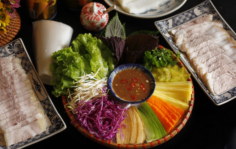 Bánh tráng cuốn thịt heo Đà Nẵng