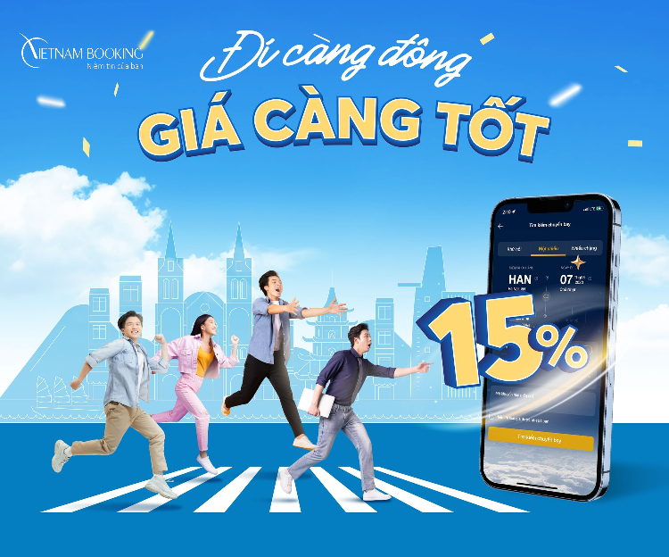 Săn vé theo nhóm để có cơ hội nhận ưu đãi từ Vietnam Airlines trong tháng 6 vé máy bay khuyến mãi