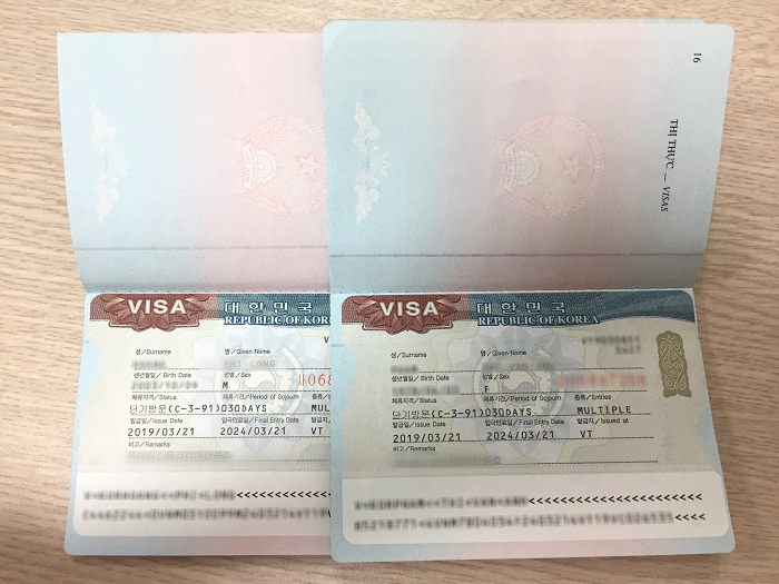 visa đi h&agrave;n quốc
