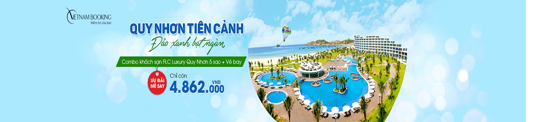 Combo khách sạn Quy Nhơn + vé máy bay giá rẻ