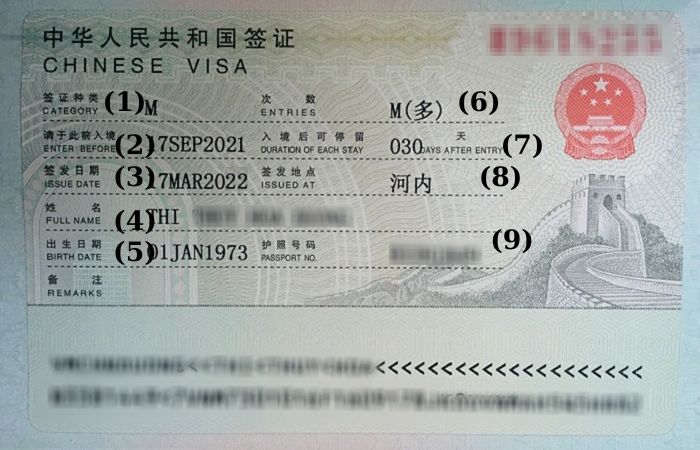 visa trung quốc là gì