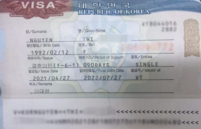 Visa F-6-1 - Thủ tục xin visa kết hôn Hàn Quốc 2024