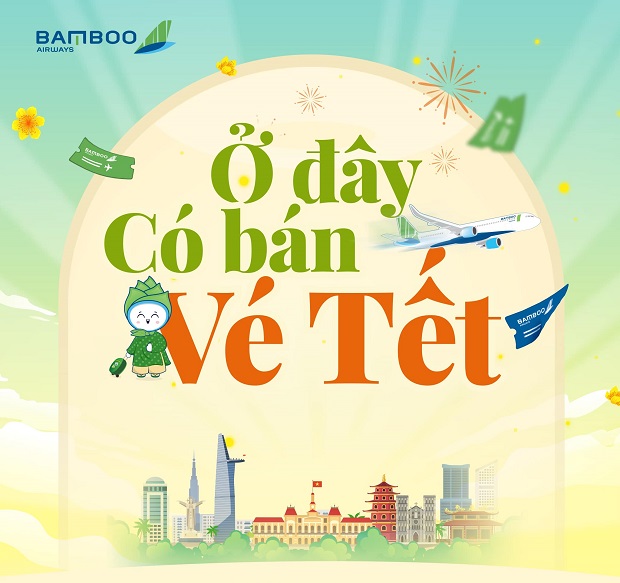 Bamboo Airways mở bán vé máy bay Tết 2024