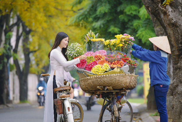 gánh hoa Hà Nội
