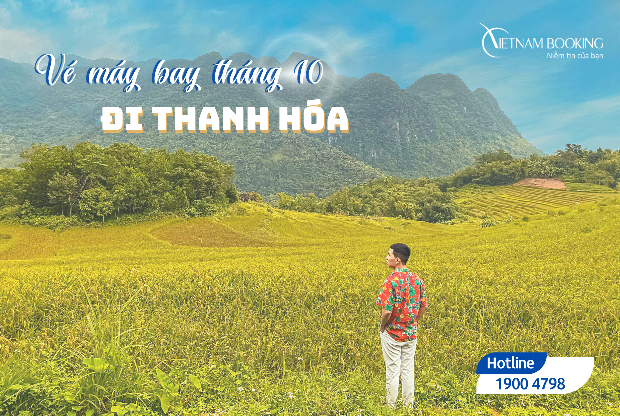 Săn vé máy bay đi Thanh Hóa tháng 10, khám phá cảnh đẹp mùa lúa chín Pù Luông vé máy bay đi Thanh Hóa tháng 10