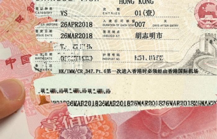 lệ phí xin visa hong kong