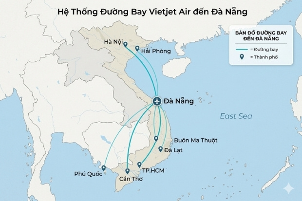 Kh&aacute;m ph&aacute; lộ tr&igrave;nh đến biển xanh c&ugrave;ng v&eacute; m&aacute;y bay Vietjet Air đi Đ&agrave; Nẵng 