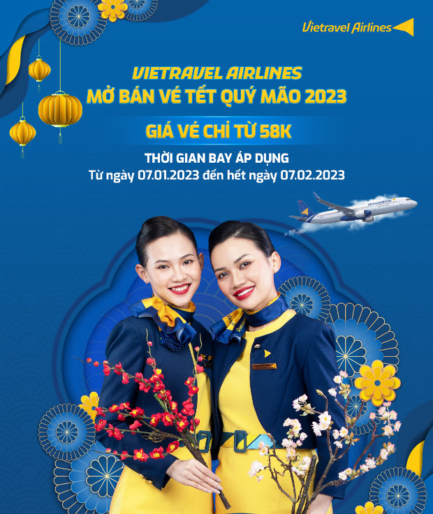 vé máy bay Tết Vietravel Airlines
