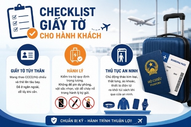Checklist th&ocirc;ng tin giấy tờ cho h&agrave;nh kh&aacute;ch&nbsp;
