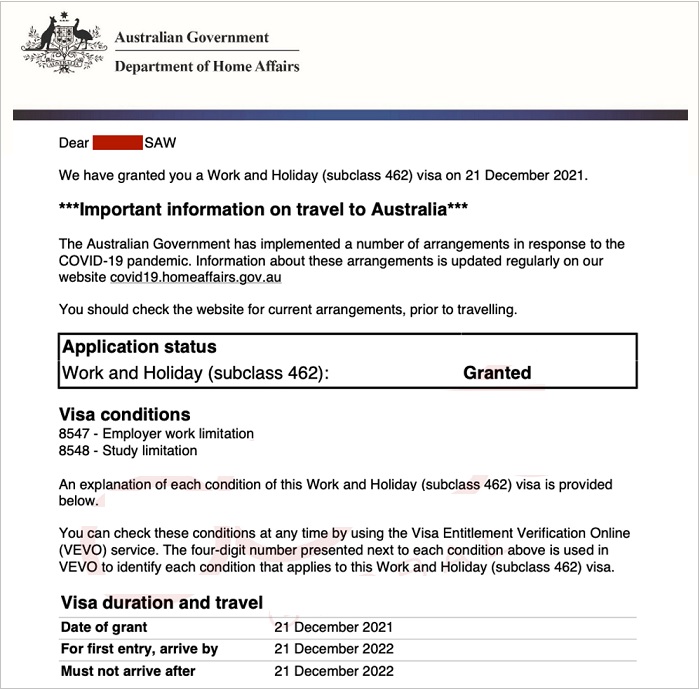 Visa 462 Úc là gì? Cách xin visa Úc diện 462 du lịch và làm việc