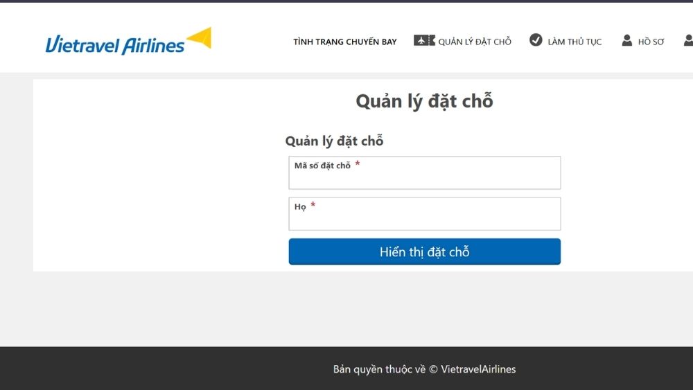 Thao t&aacute;c đổi v&eacute; c&oacute; thể được thực hiện trực tiếp tr&ecirc;n website của h&atilde;ng 