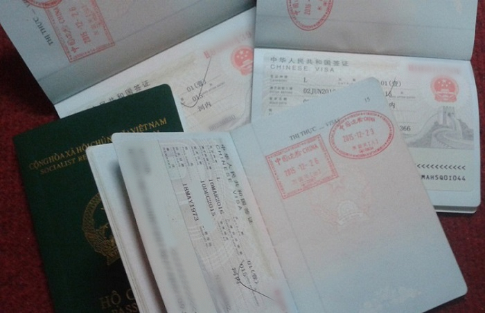 hồ sơ xin visa trung quốc