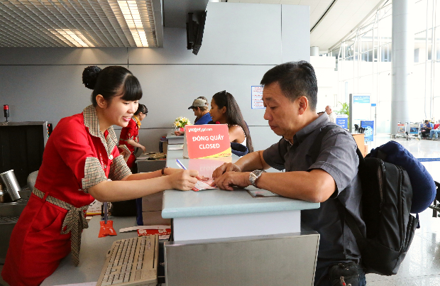 quầy làm thủ tục Vietjet Air