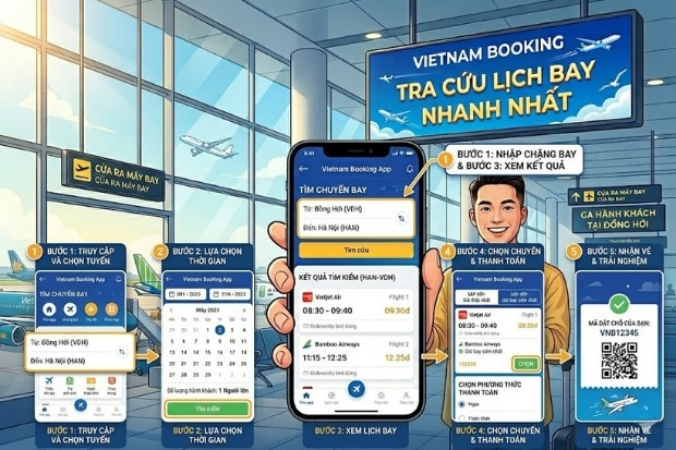 C&aacute;ch tra cứu chuyến bay đơn giản v&agrave; nhanh nhất tại Vietnam Booking