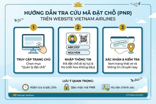 Hướng dẫn sử dụng m&atilde; đặt chỗ để kiểm tra v&eacute; tr&ecirc;n Website