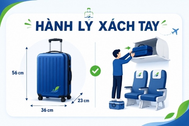 Quy định h&agrave;nh l&yacute; x&aacute;ch tay Bamboo Airways