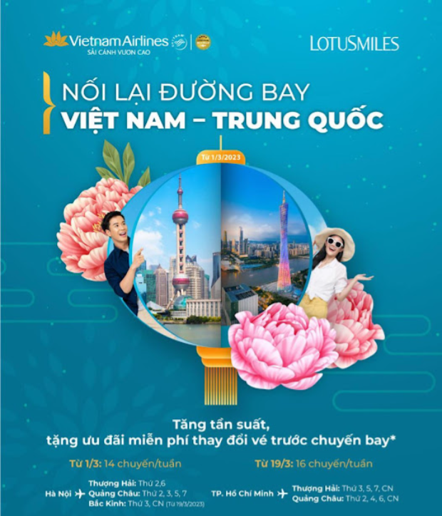 Vietnam Airlines đã chính thức khai thác trở lại các đường bay đến Trung Quốc. Vietnam Airlines đã chính thức khai thác trở lại các đường bay đến Trung Quốc.