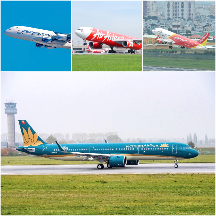 thời gian bay từ H&agrave; Nội sang Malaysia