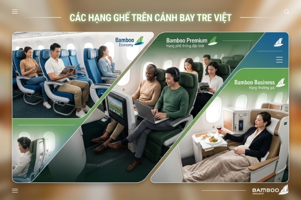 Giải m&atilde; từng hạng ghế tr&ecirc;n chuyến bay của Tre Việt