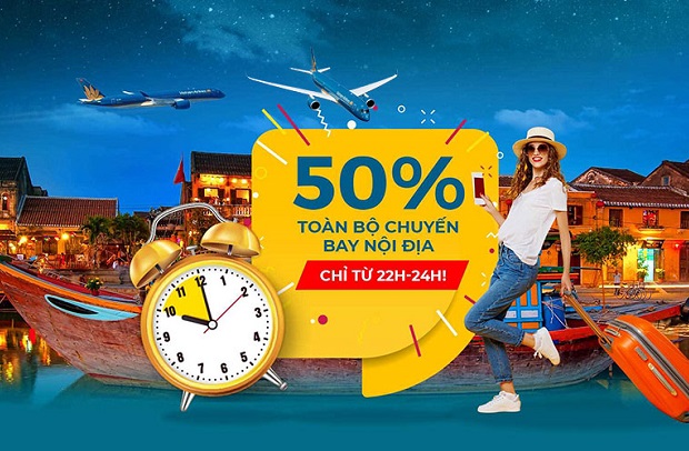 Nửa đêm thường là thời điểm mà Vietnam Airlines hay chọn để tổ chức các chương trình khuyến mãi. Khuyến mãi Vietnam Airlines