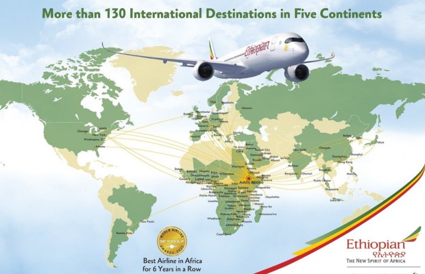mạng lưới bay Ethiopian Airlines