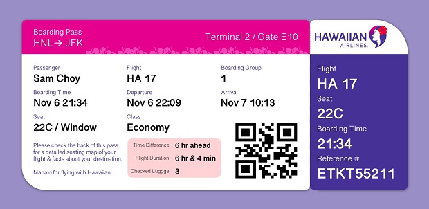 đổi v&eacute; m&aacute;y bay Hawaiian Airlines