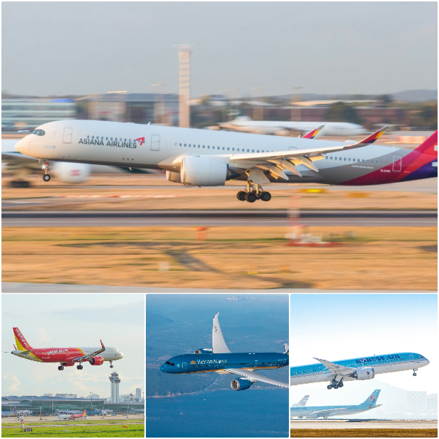 Một số hãng hàng không phổ biến khai thác chuyến bay thẳng từ Incheon về Tp Hồ Chí Minh vé máy bay từ Seoul về Tp Hồ Chí Minh